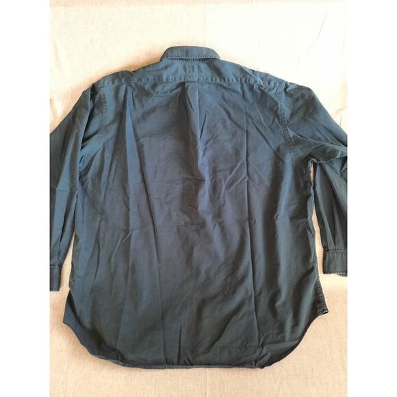 Ralph Lauren Blake Men XL Embroider Pony Logo Button Shirt Long Sleeve Navy Blue - Picture 7 of 8
